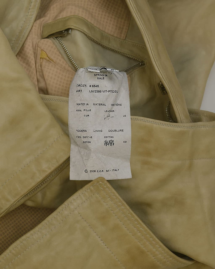 Carol Christian Poell Flesh Scarstitch Leather Jacket - SS08 "Off Scene"