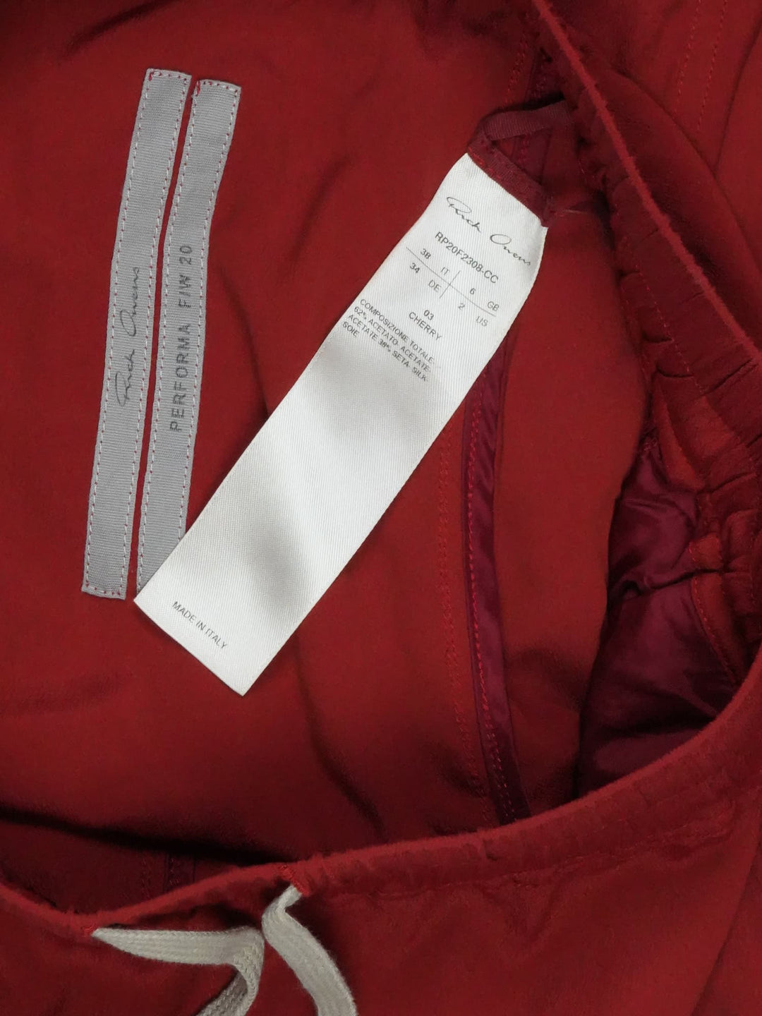 Rick Owens Cherry Shorts - FW20 "Performa"