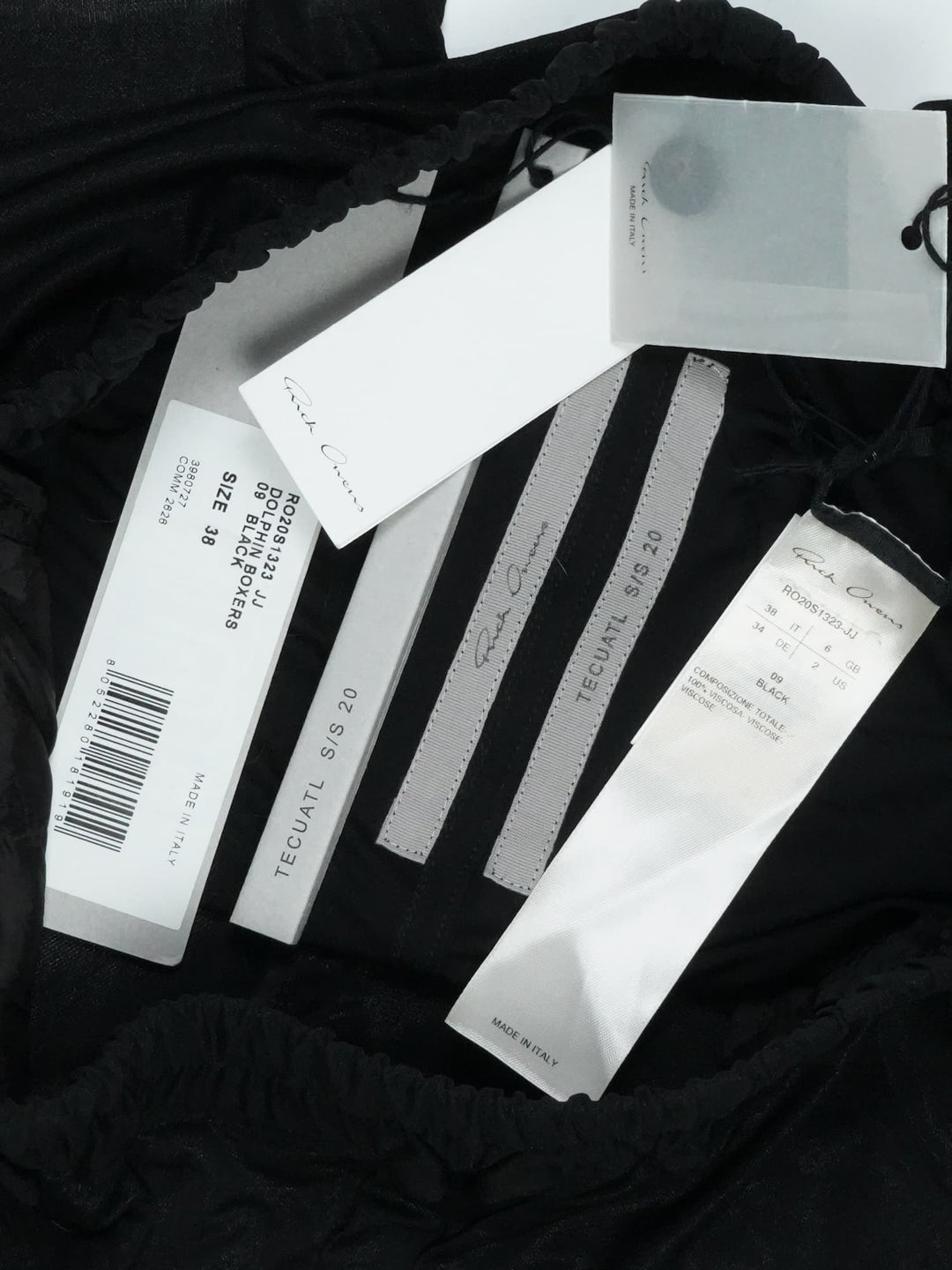 Rick Owens Waxed Boxer Shorts - SS20 "Tecuatl"