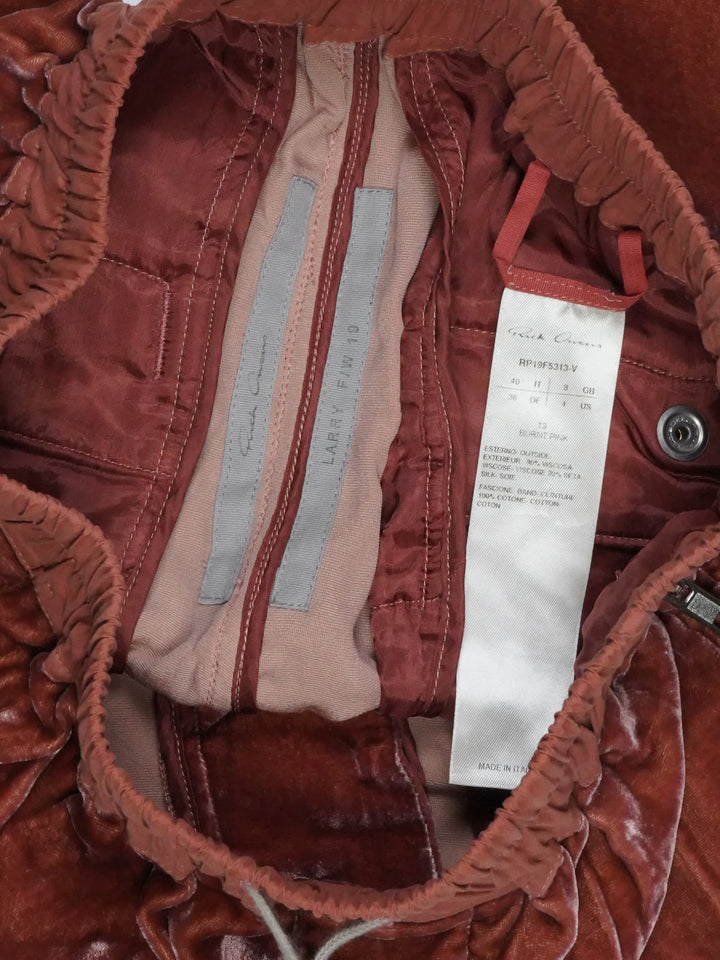 Rick Owens Velvet Bela Shorts - FW19 "Larry"
