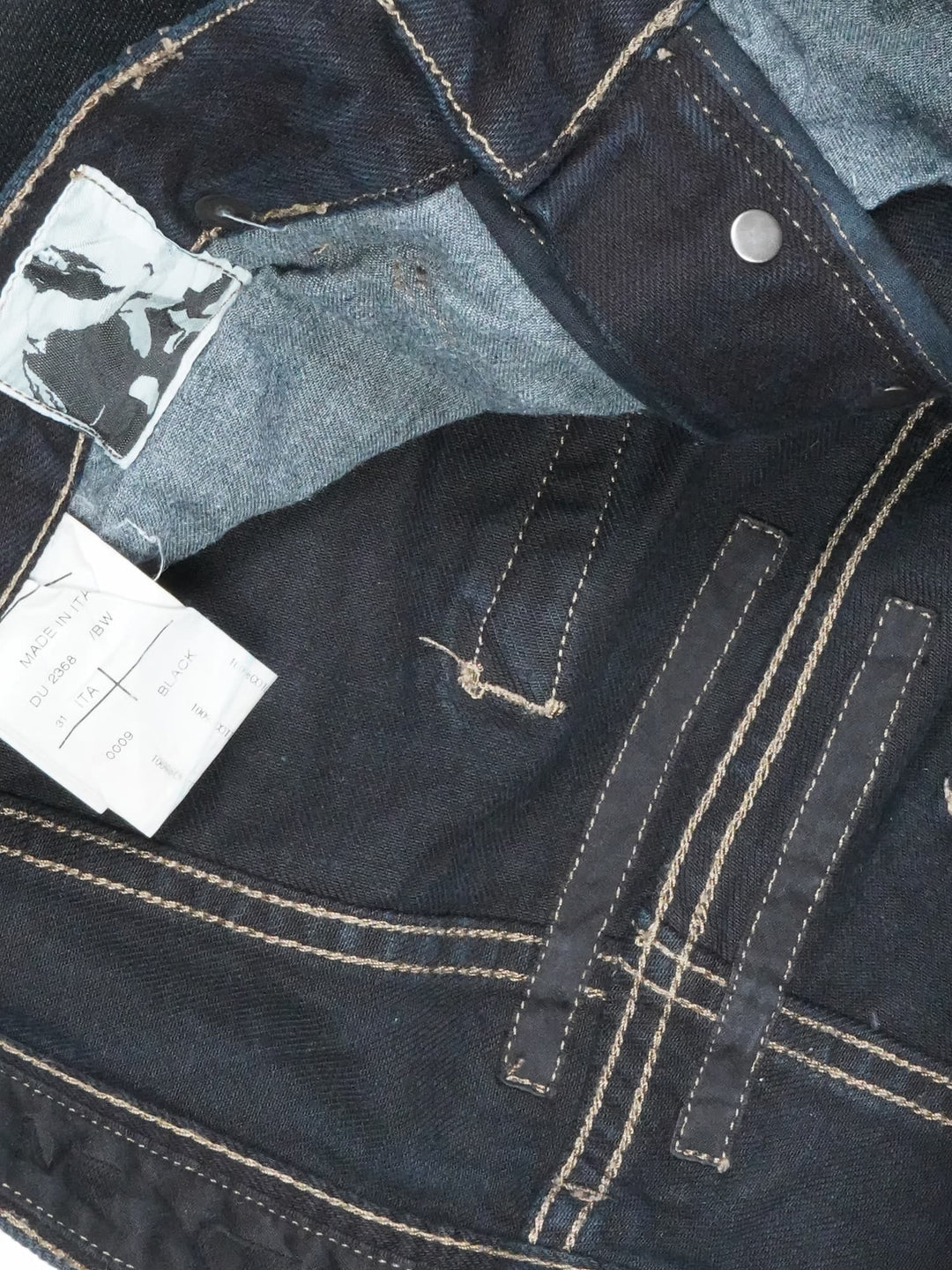 Rick Owens Waxed Denim Shorts