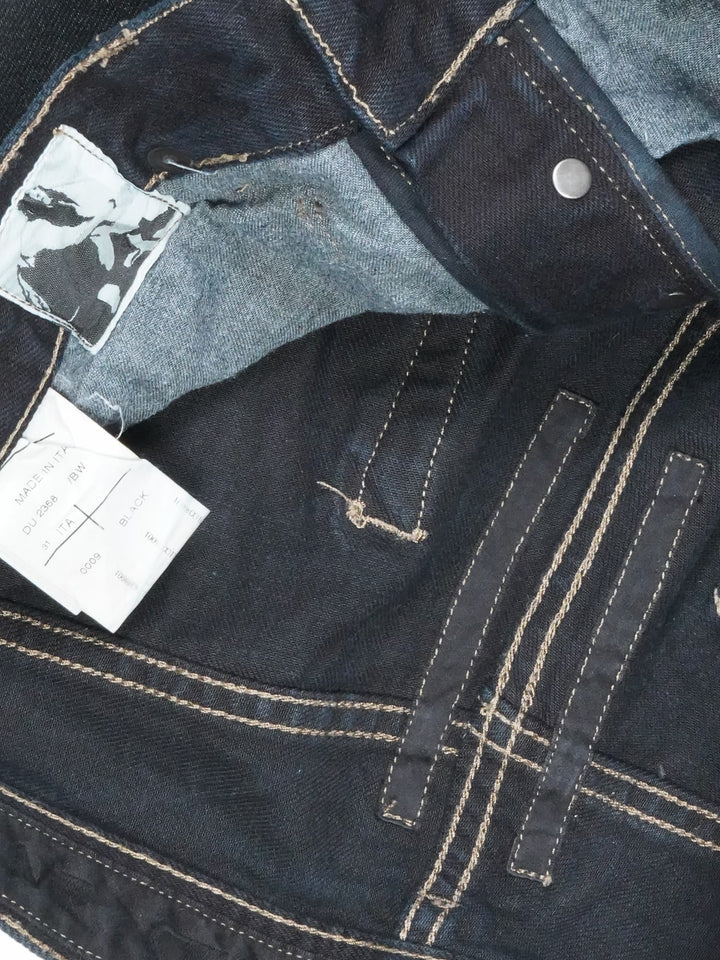 Rick Owens Waxed Denim Shorts