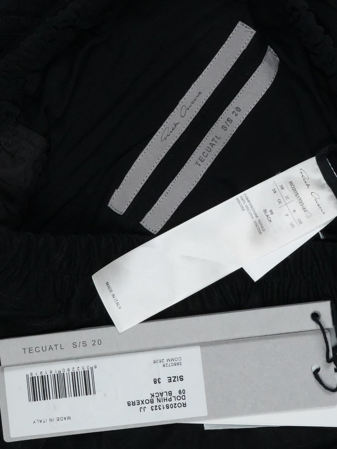 Rick Owens Waxed Boxer Shorts - SS20 "Tecuatl"