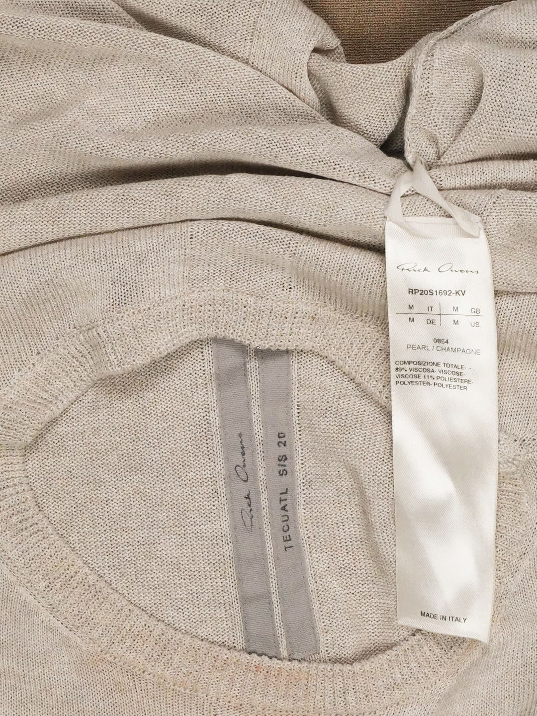 Rick Owens Asymmetrical Sweater - SS20 "Tecuatl"