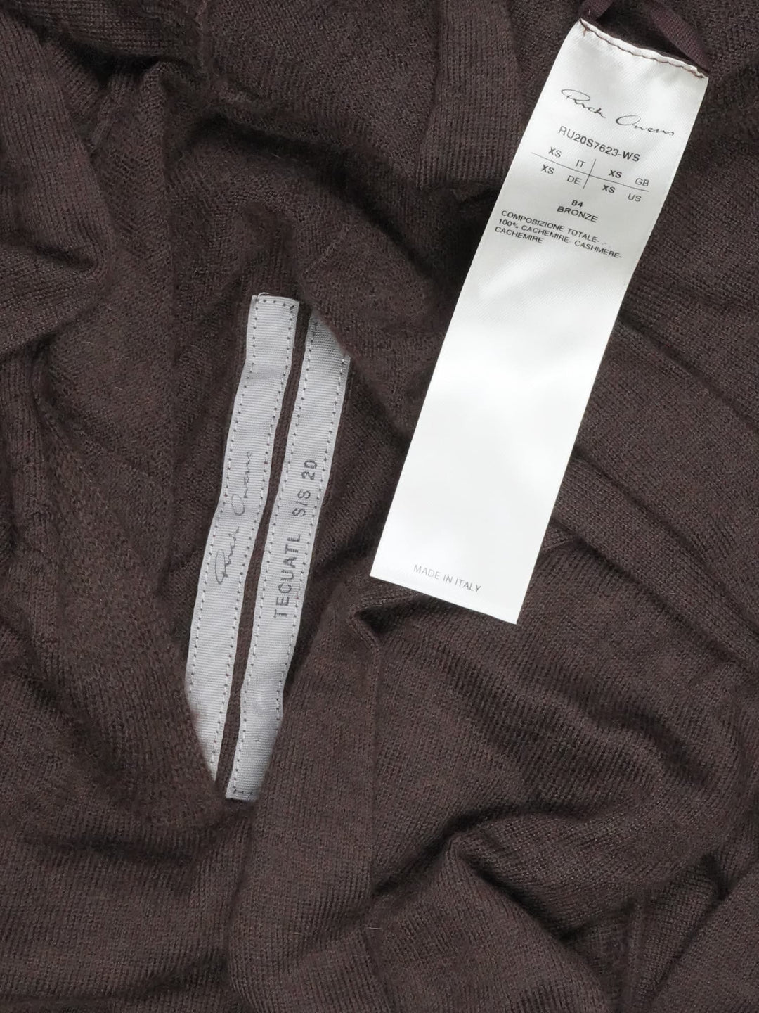 Rick Owens Cashmere Hoodie - SS20 "Tecuatl"