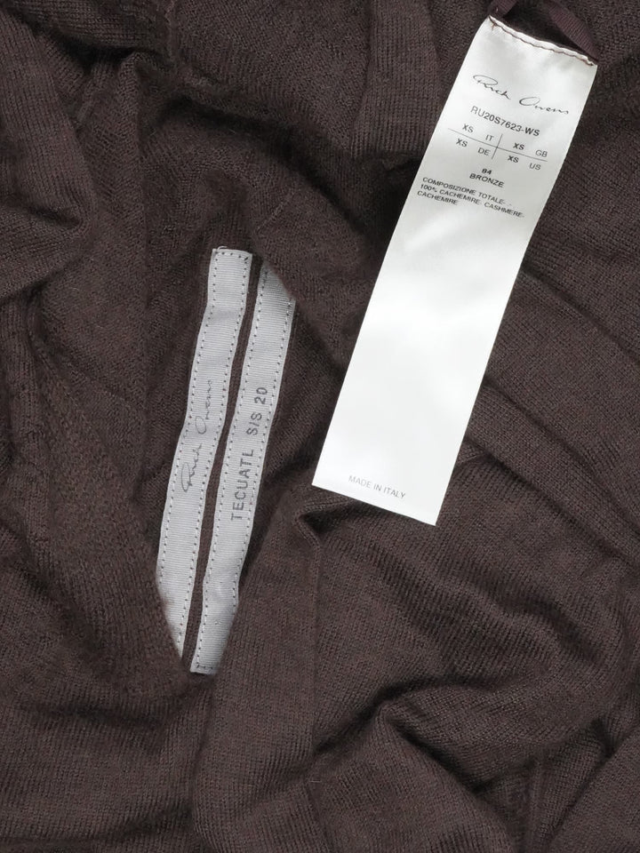 Rick Owens Cashmere Hoodie - SS20 "Tecuatl"