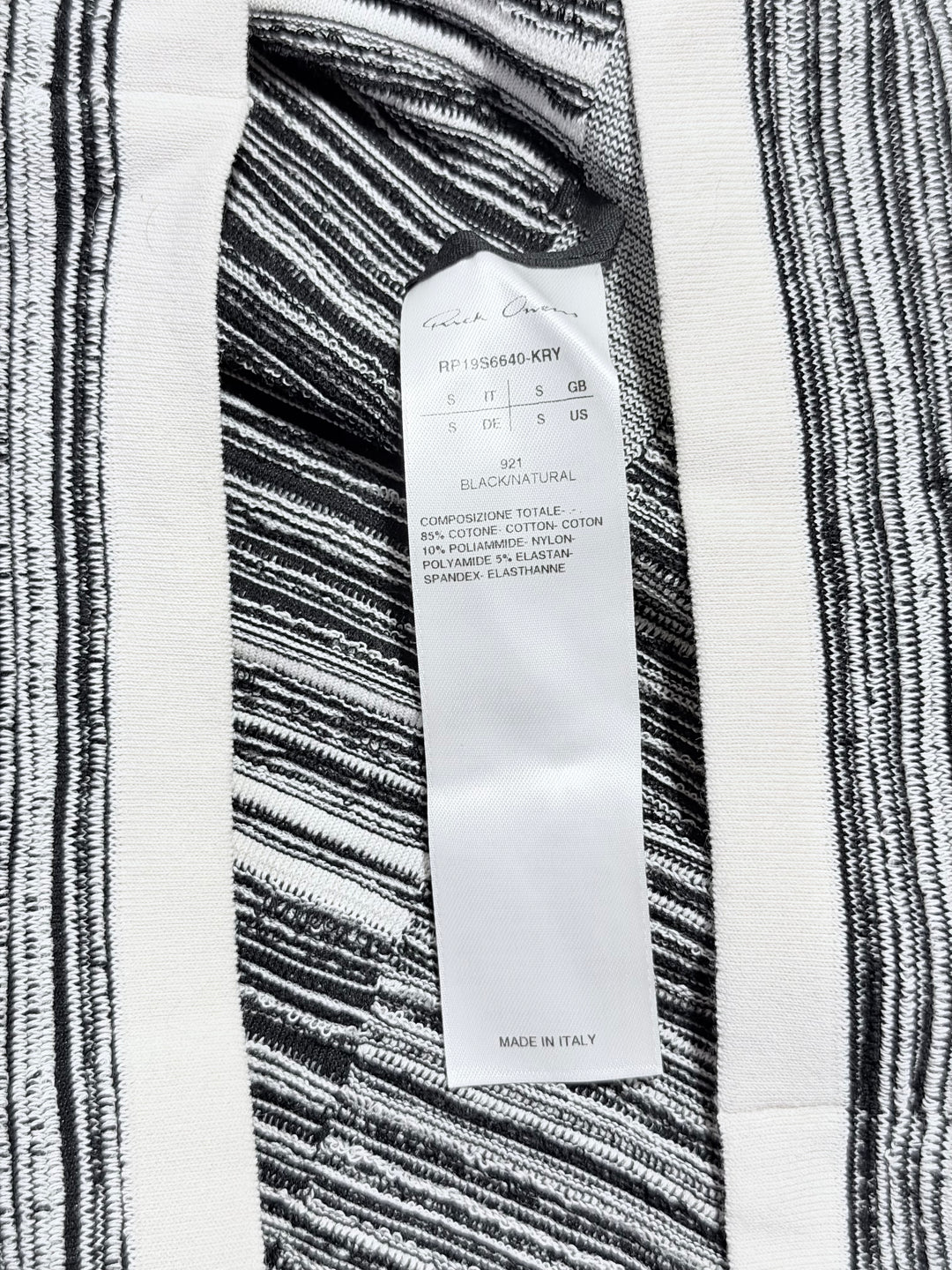Rick Owens Striped Cutout Sweater - SS19 "Babel"