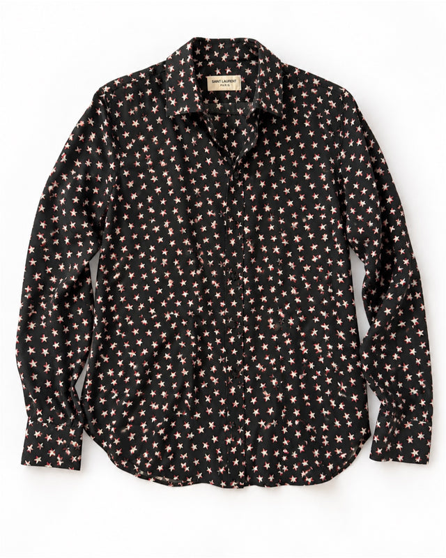 Saint Laurent Silk Psychedelic Star Shirt - SS18