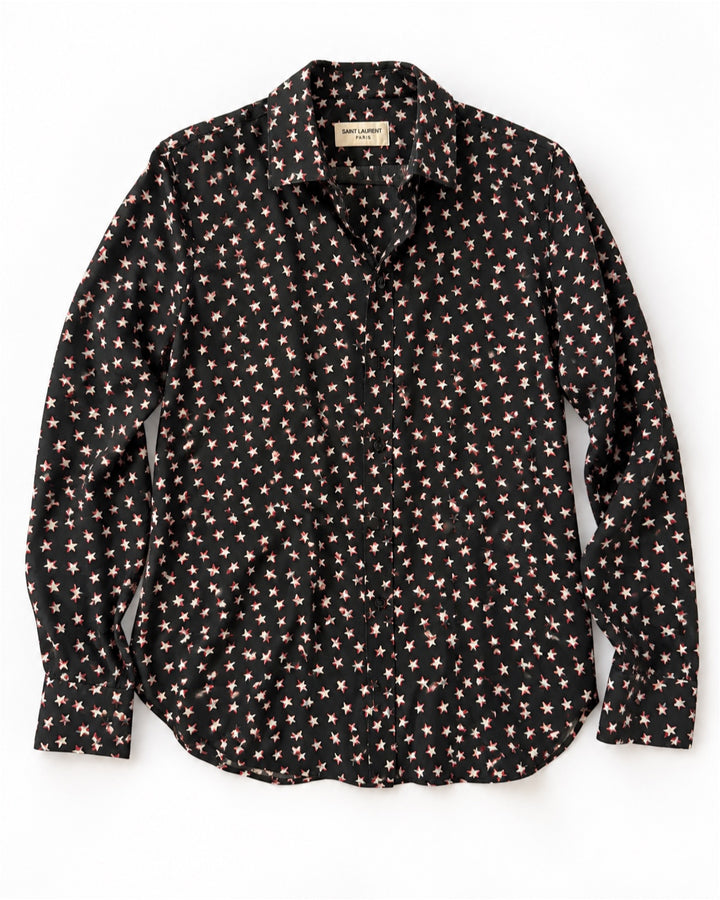 Saint Laurent Silk Psychedelic Star Shirt - SS18