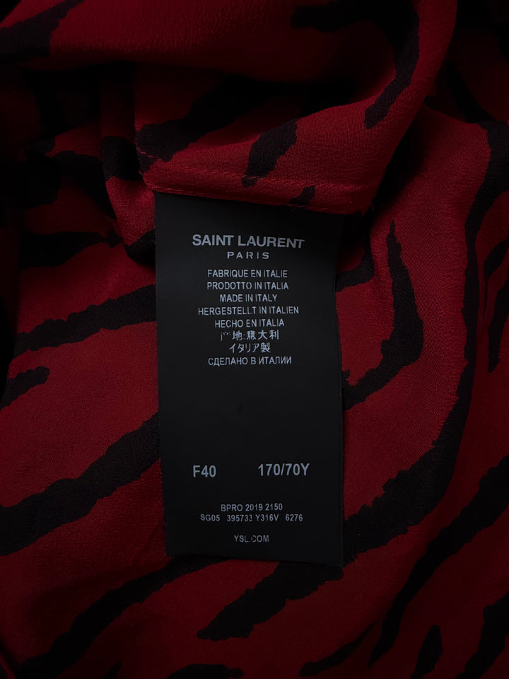Saint Laurent Red Leopard Print Shirt - SS19