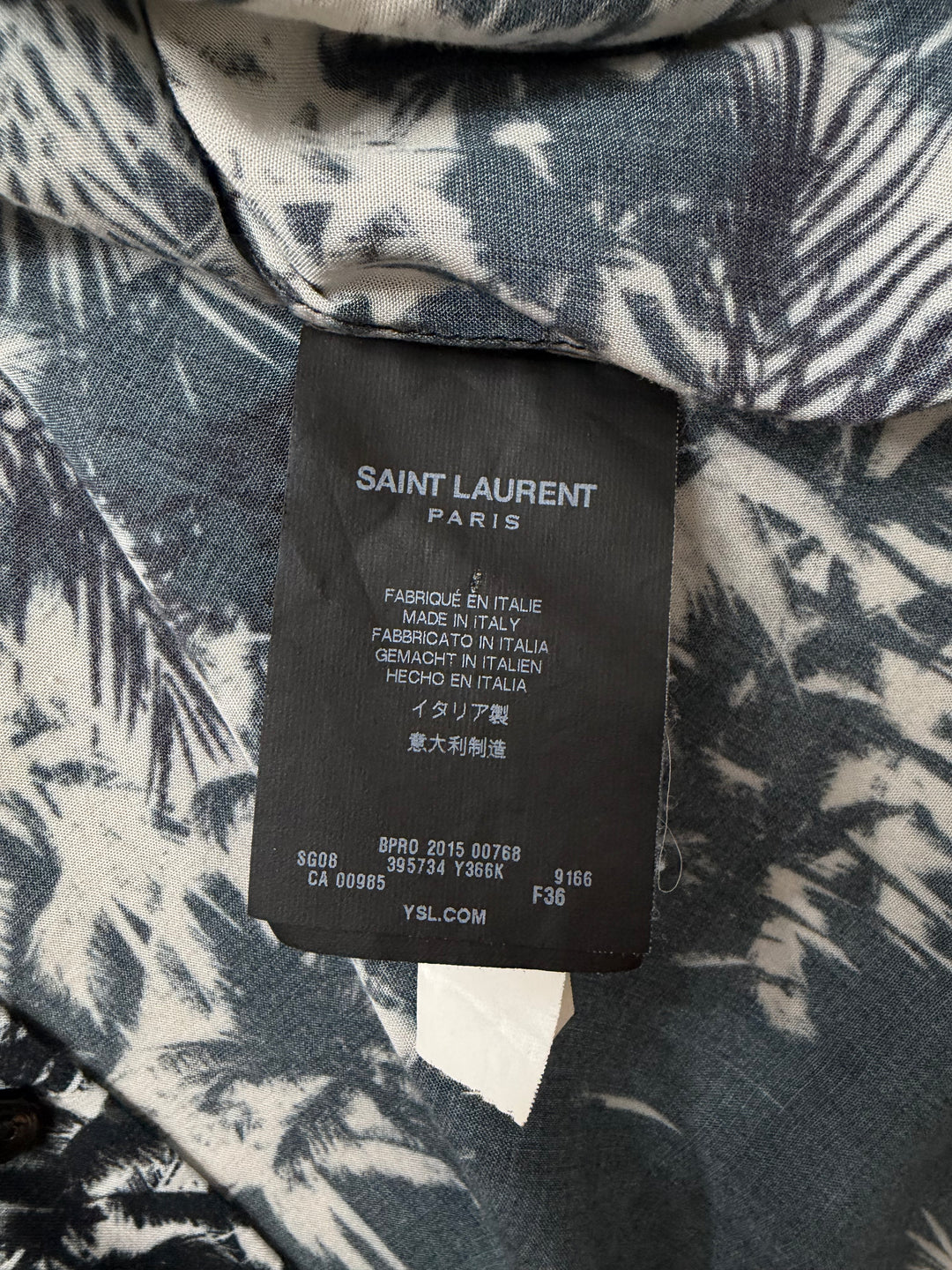 Saint Laurent Palm Tree Shirt - SS16