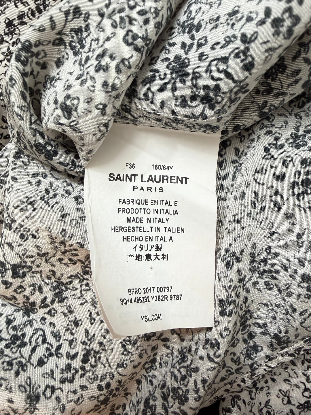 Saint Laurent Abstract Floral Shirt - SS18