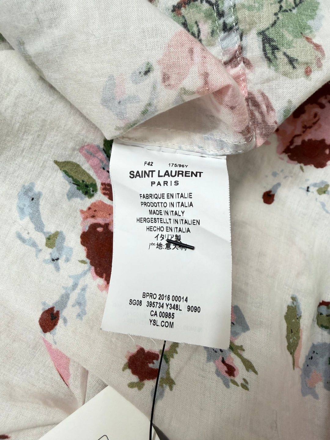 Saint Laurent Floral Rose Shirt - SS16