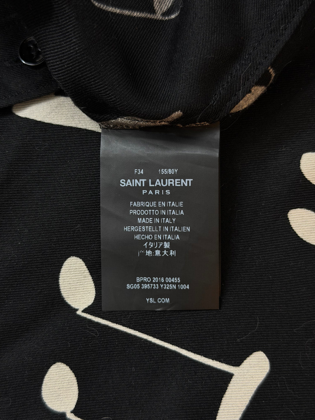 Saint Laurent Music Note Shirt - FW16