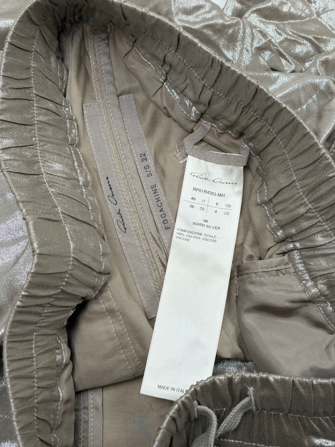 Rick Owens Metallic Pod Shorts - SS22 "Fogachine"