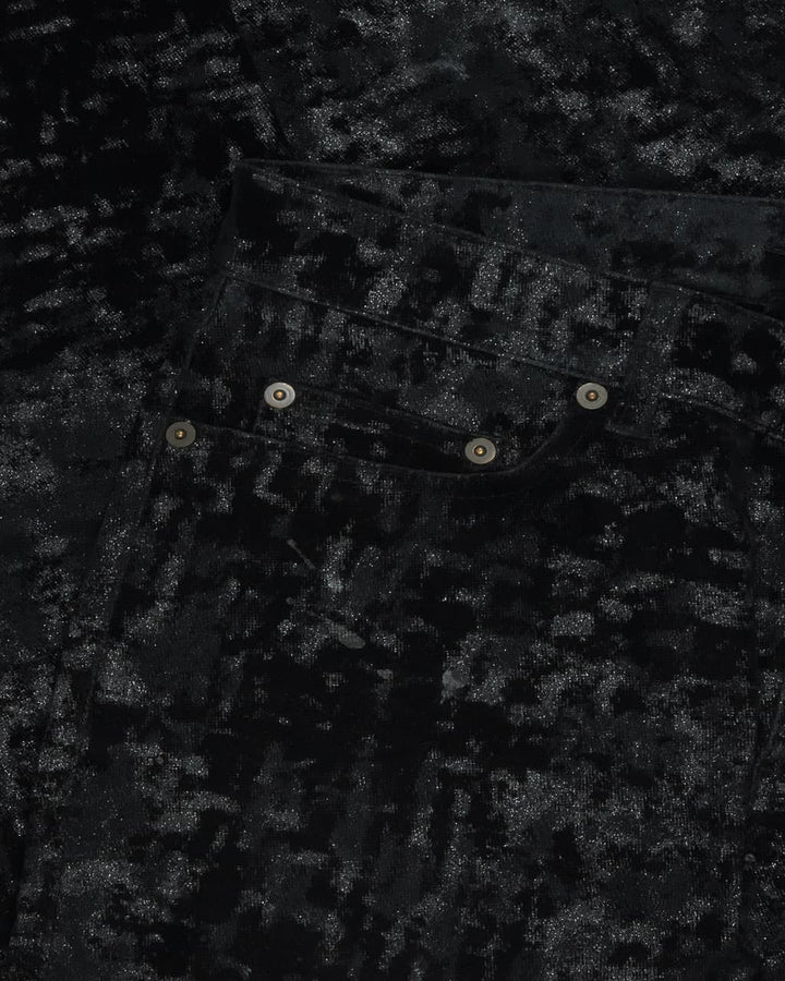 Saint Laurent Palladium Velvet Metallic Pants - FW16